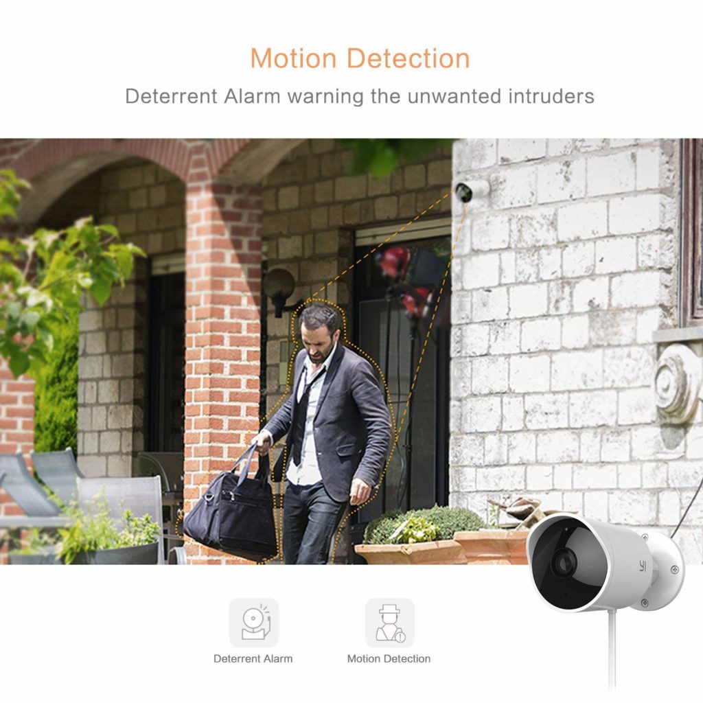 YI Telecamera IP di Sorveglianza Bullet Camera Videosorveglianza Esterno 1080P Impermeabile WiFi Wireless Visione Notturna Motion Detection Audio Bidirezionale