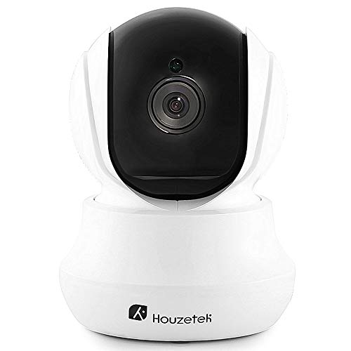 Telecamera di Sorveglianza, Houzetek 720P HD IP Camera Wifi Wireless Videocamera di Sorveglianza con Visione Notturna a Infrarossi, Audio Bidirezional,Telecamera IP Camera IPC di Sicurezza Wireless