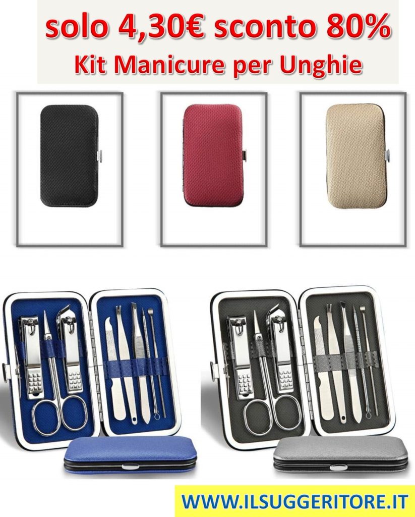 Cioler 8 Pcs Strumenti in acciaio per Manicure- Kit Manicure per Unghie Clipper,Cura delle Unghie, Manicure & Pedicure (Champagne)