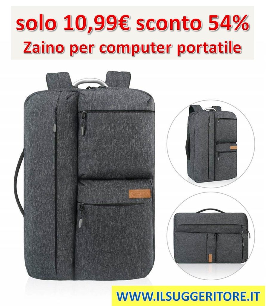 REYLEO Zaino per computer portatile 15.6" e 17" Backpack laptop﻿ 